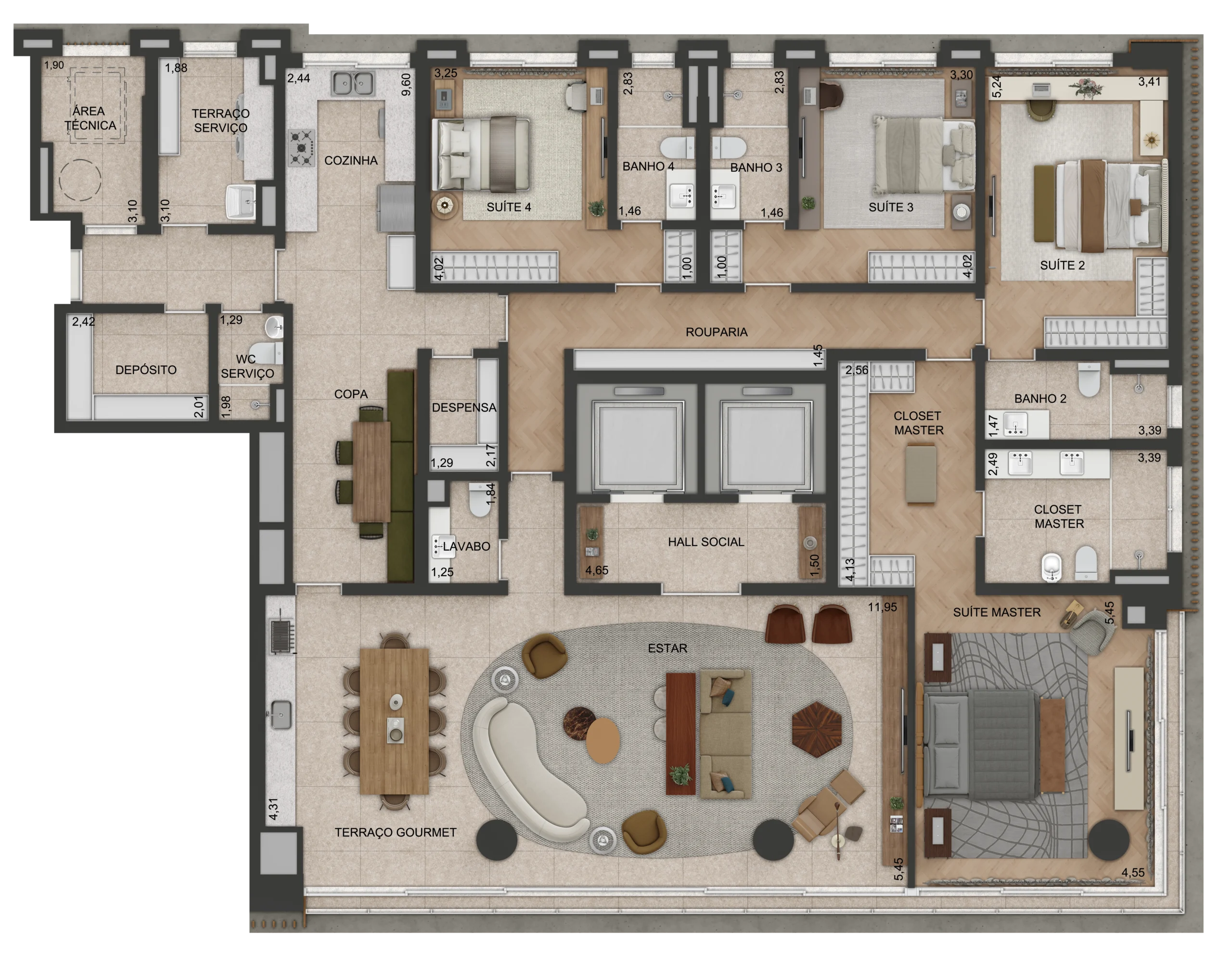 Planta 293m² Tipo A Com Cota