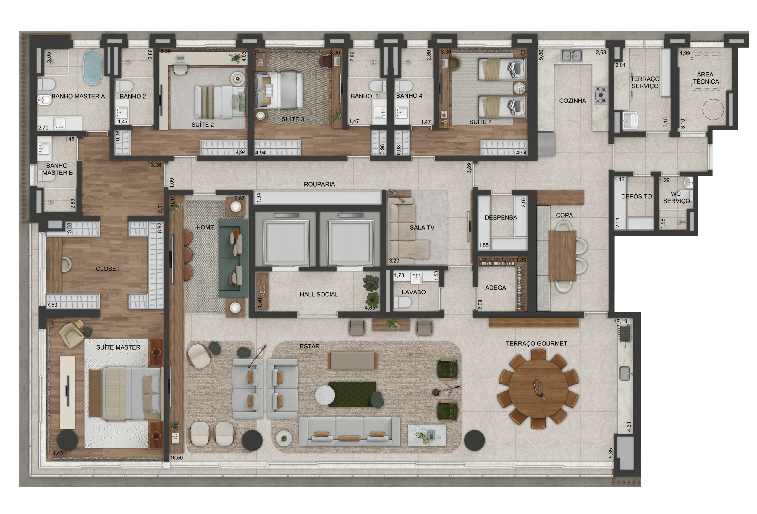 Planta 372m² Opção A Com Cota