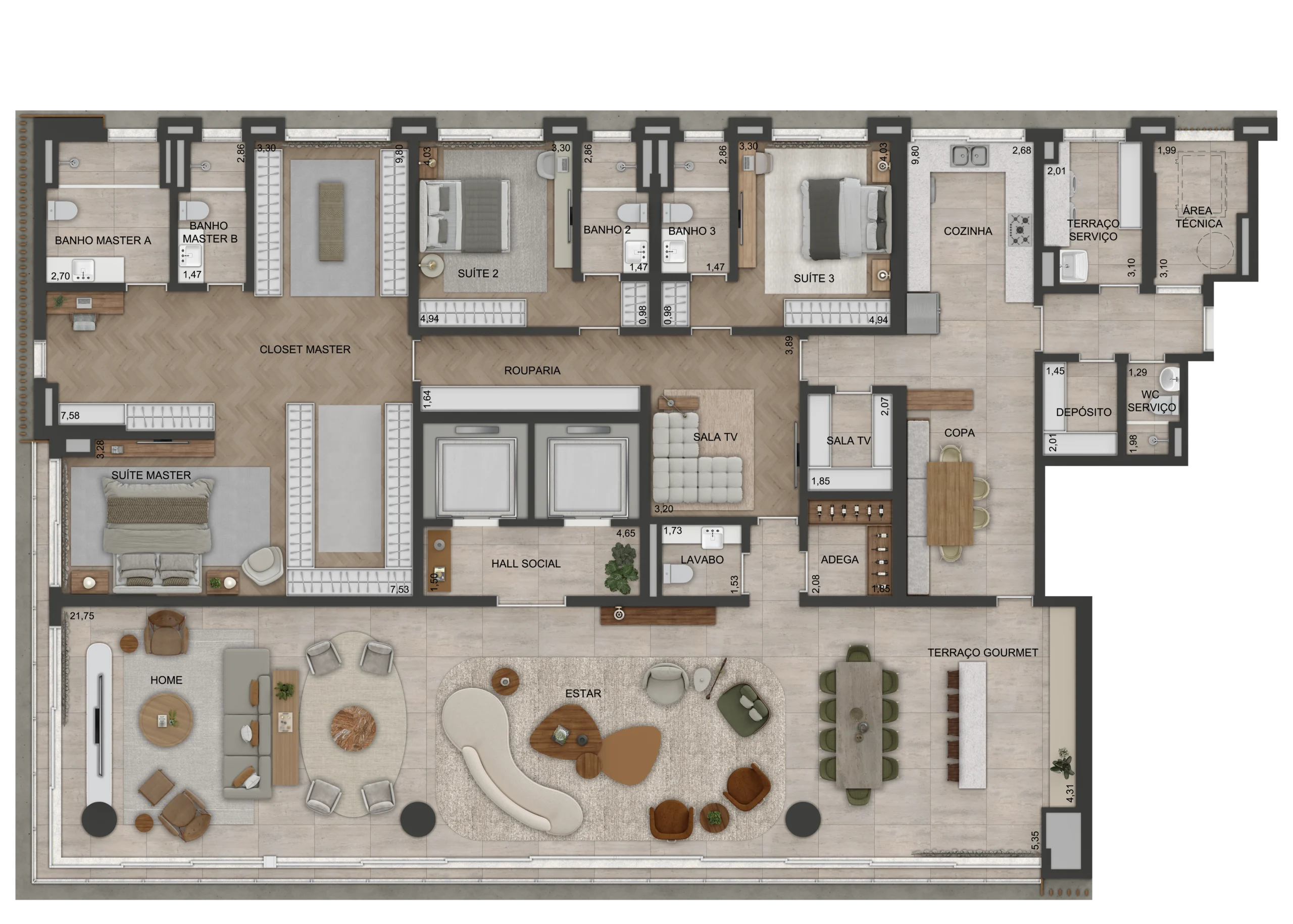 Planta 372m² Opção B Com Cota