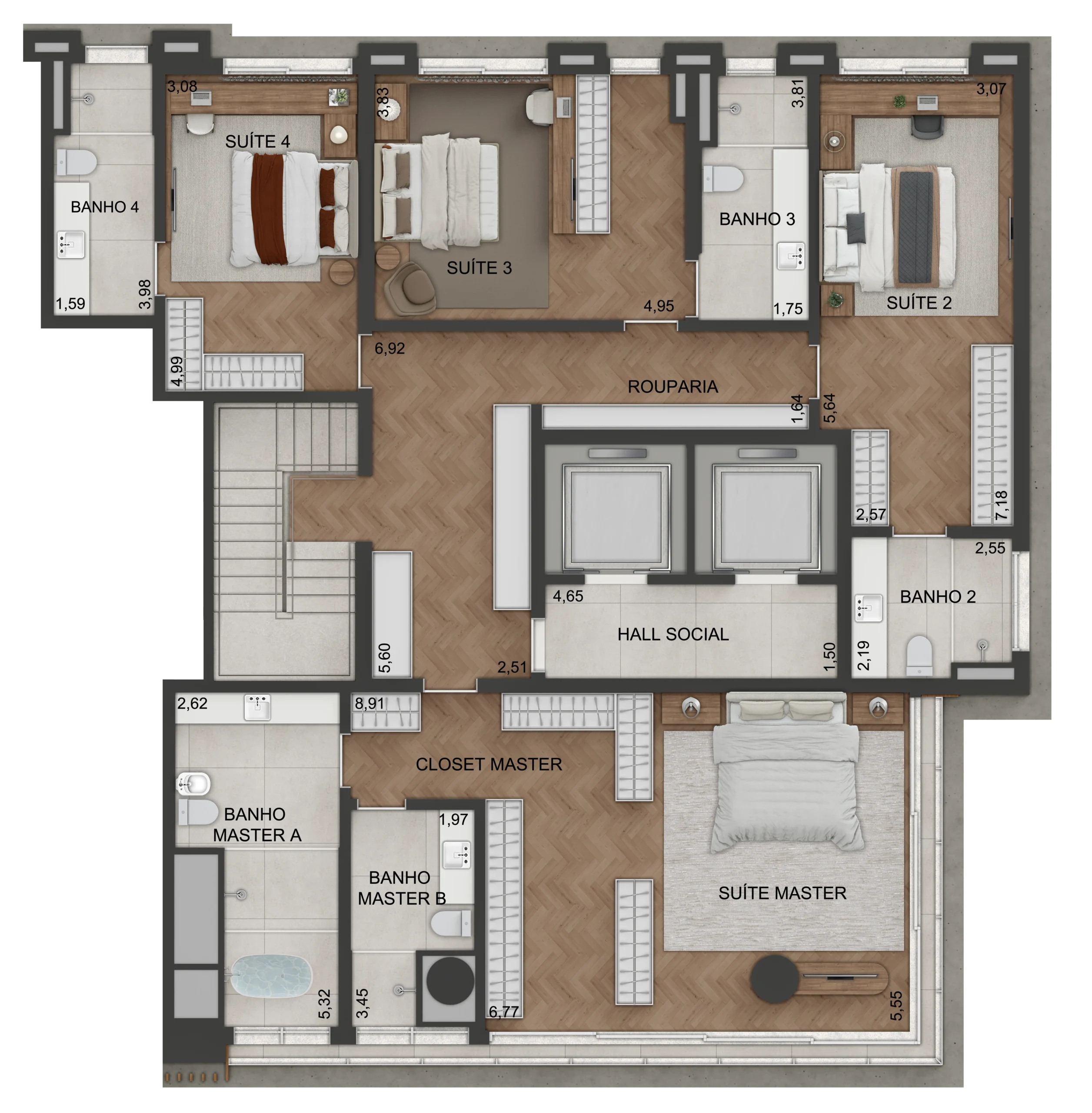 Planta Duplex 02 Superior Com Cota